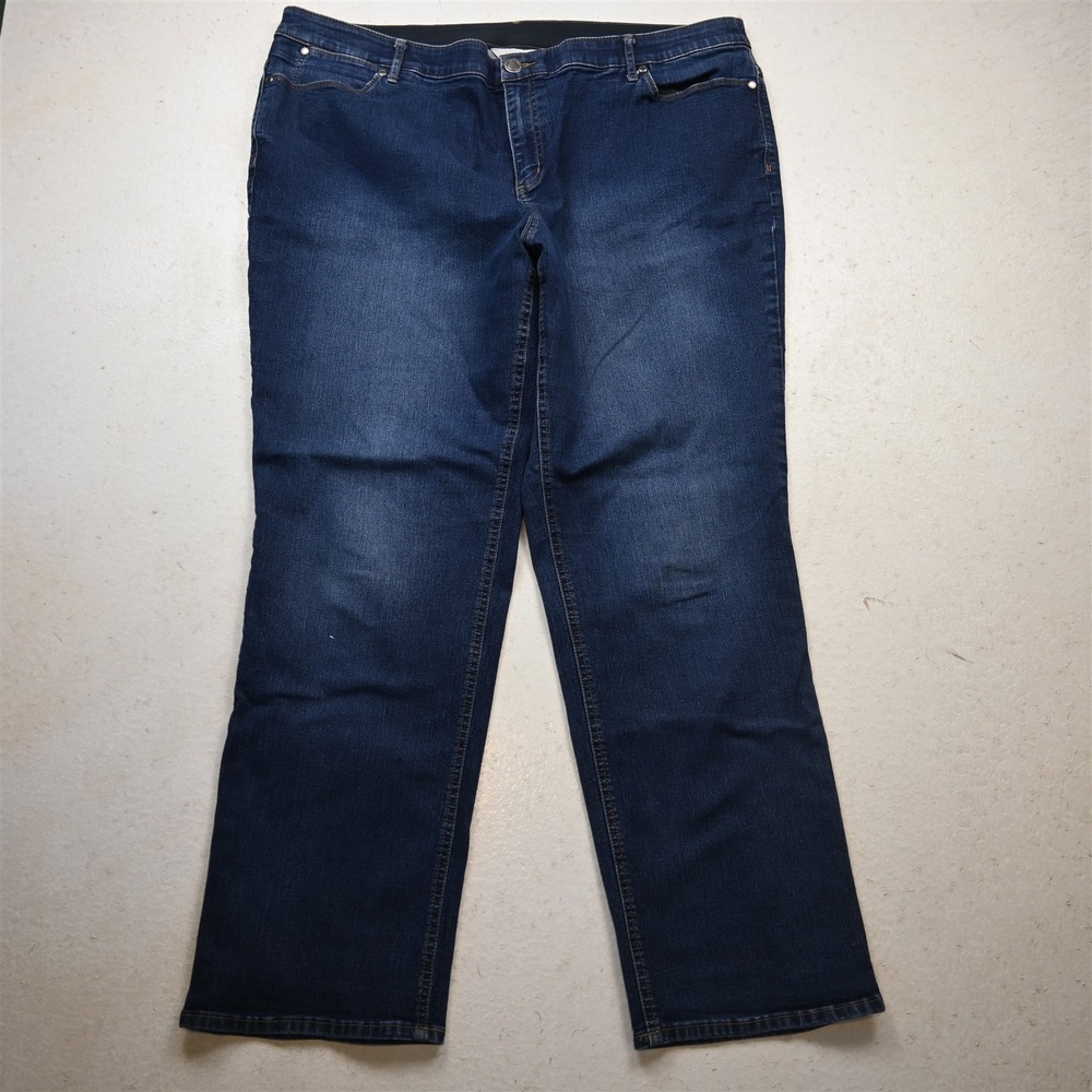 CJ Banks 20W High Rise Skinny Dark Stretch Denim Womens Jeans